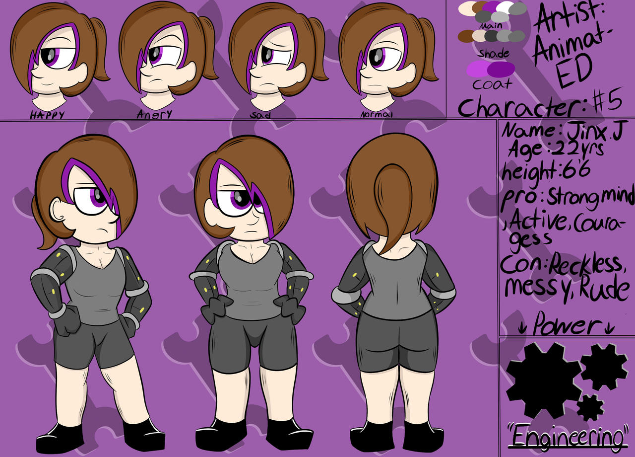 Jinx Character Sheet by AnimatEdi on DeviantArt