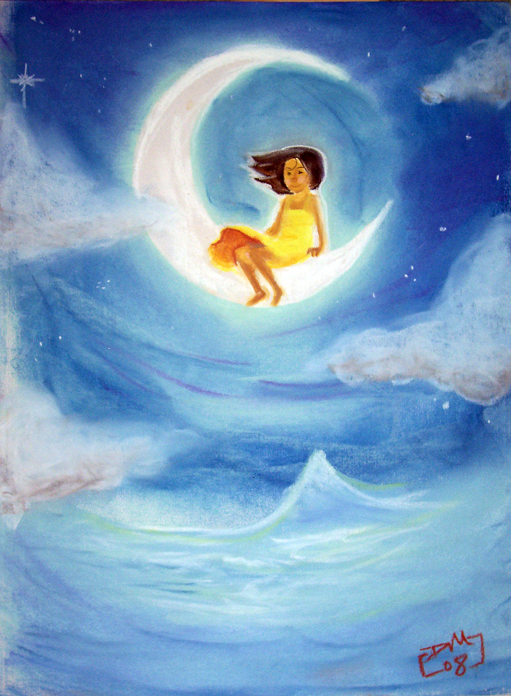 0208- Girl on the Moon