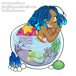Angler Mermaid and Underwater Terrarium Charm