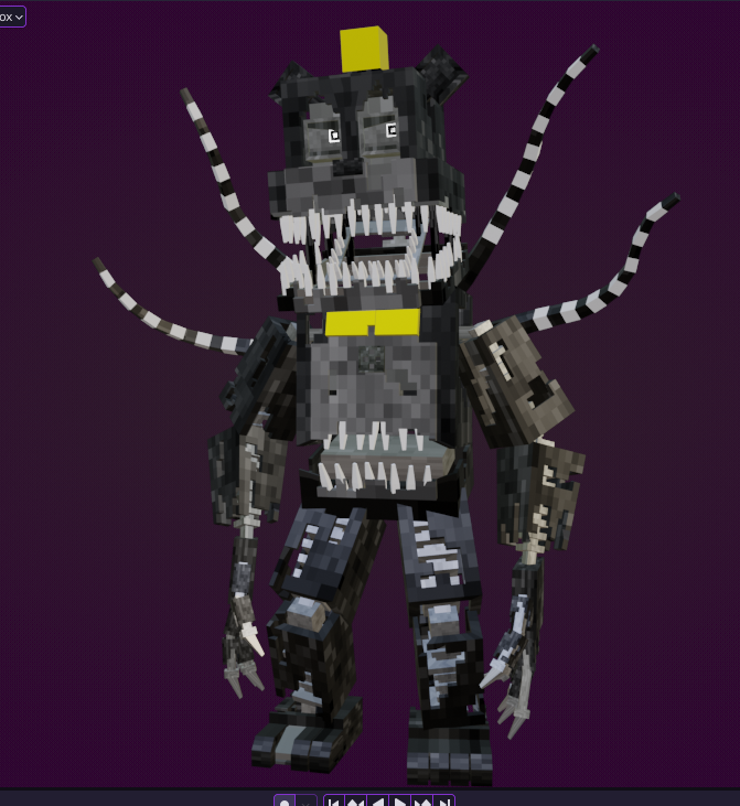 FNaF/MC | Nightmare model test | Blender by GoldenBonnieC4D on DeviantArt