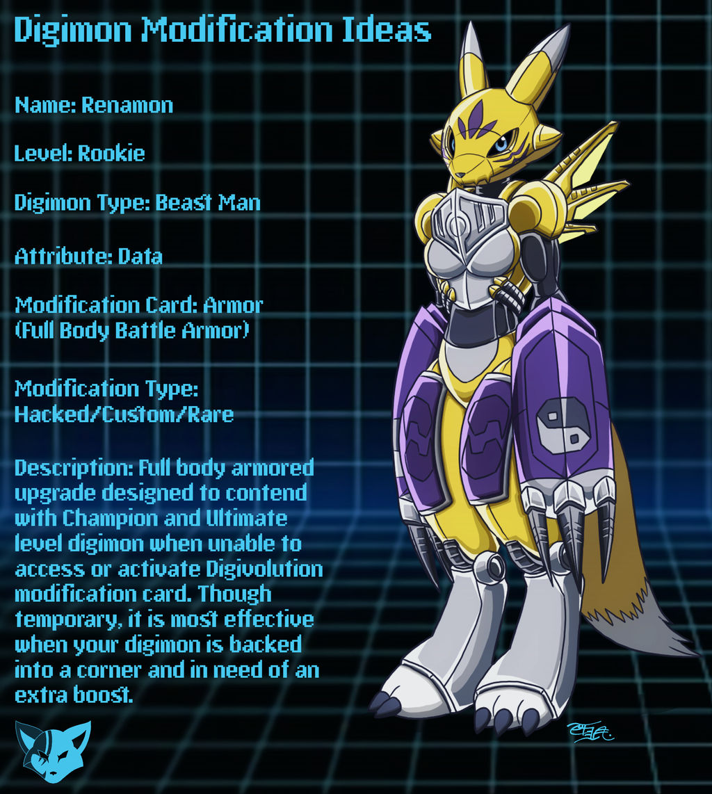 Digimon Digimodification Ideas: Armored Renamon by TodoxasRogue69 on ...