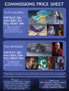 Price sheet