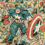 Captain America Comic Collage