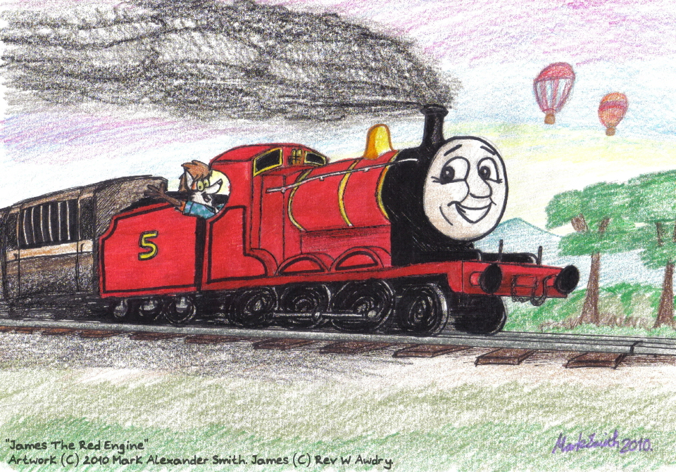 James the Red Engine by FireBall.Fox -- Fur Affinity [dot] net