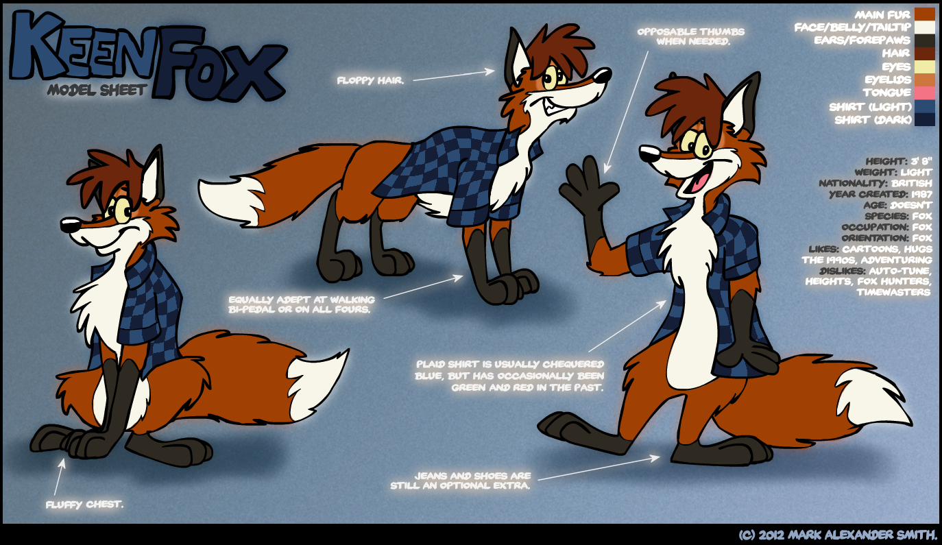 Keen Example Drawing Keen Model Sheet 2012 by FreyFox on DeviantArt