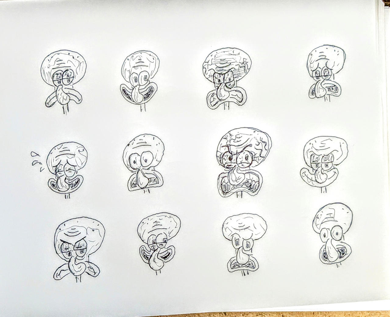 Squidward Expressions by Redesigner3 on DeviantArt