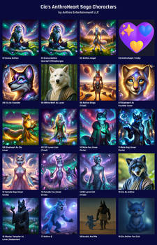Anthroheart Universe Character Collage