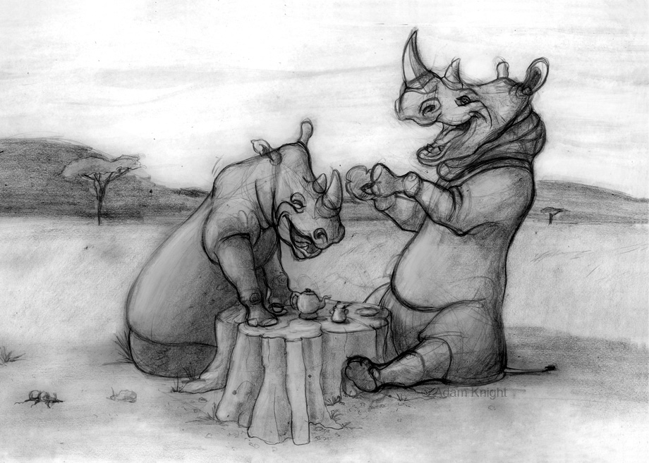 A Rhino Tea Party