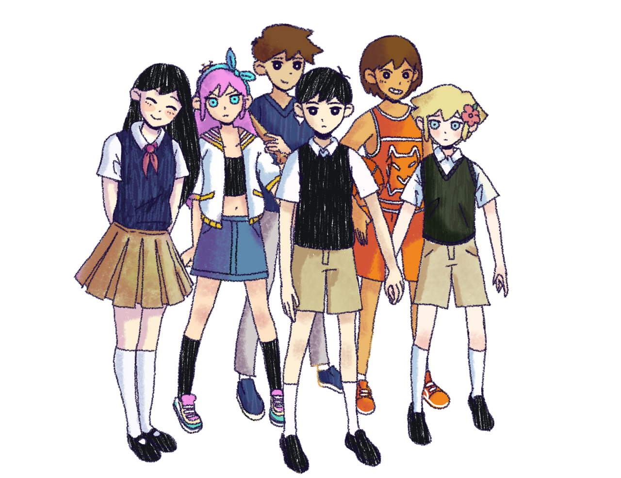 Omori Characters Full Body Transparent Mari too by Supernaturalness on
