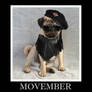 Movember Pug 'Grow Your Mo'