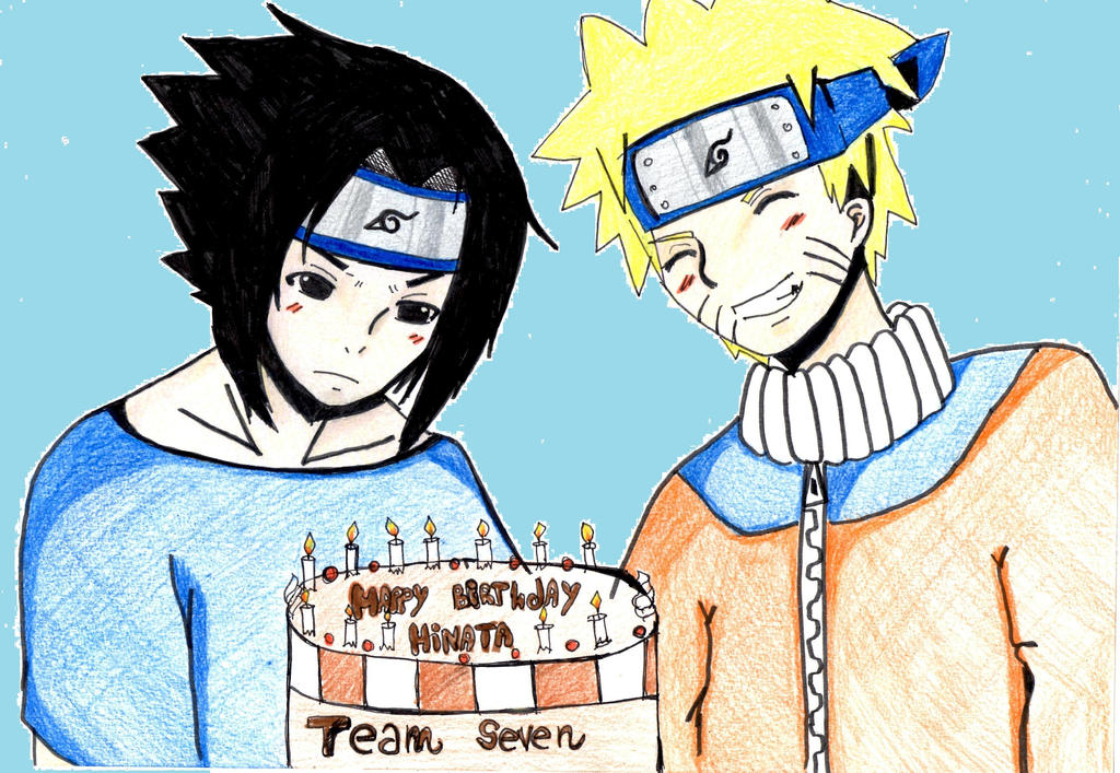 Team Seven Sasuke_Naruto_Happy Birthday Hinata