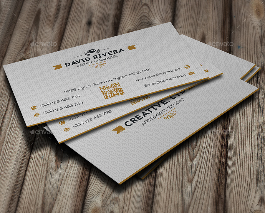 White Creative Business Card