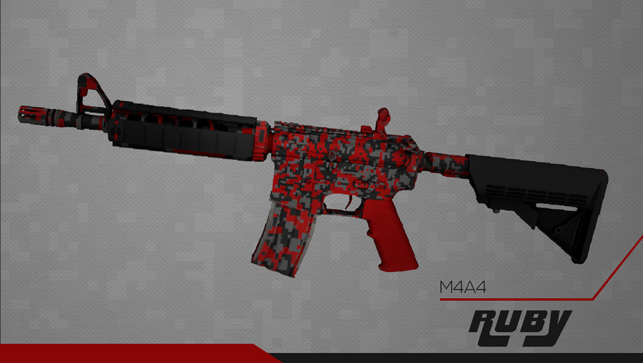 M4A4 | RUBY by GreyFoxGR on DeviantArt