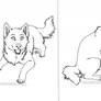 FREE canine linearts 2