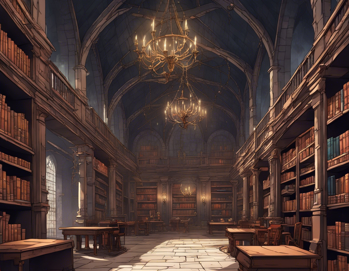 An academy library set in well tended and walled g