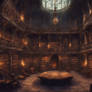 An academy library set in well tended and walled g