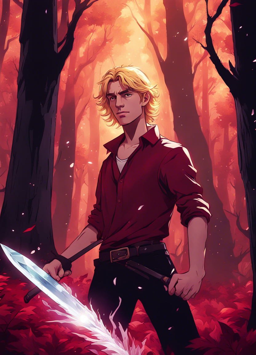 A Lean Golden Haired Young Man Standing In The Mid