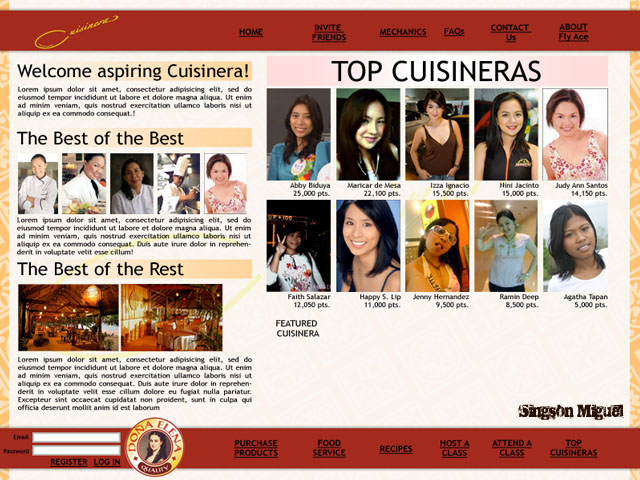 Cuisinera Club Microsite