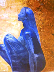 blue woman