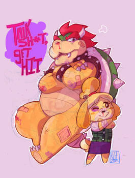 MK8 Bowser and Isabelle