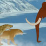 Mammoth vs Smilodon Prehistoric Earth Ice Age