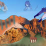 Itsuka vs Acheron in Prehistoric Desert