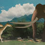 Palaeoloxodon in Plains Prehistoric Earth Ice Age