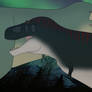 Yor and Loid T-Rex Hug in Prehistoric Life