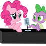 Pinkie and Spike Commentator Table