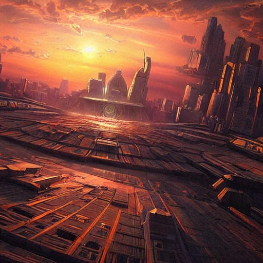 Sunset Over An Ancient Advanced Civilization 1 by Y2K2014 on DeviantArt