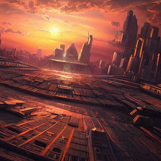 Sunset Over An Ancient Advanced Civilization 1 by Y2K2014 on DeviantArt