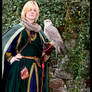 Medieval lord with falcon