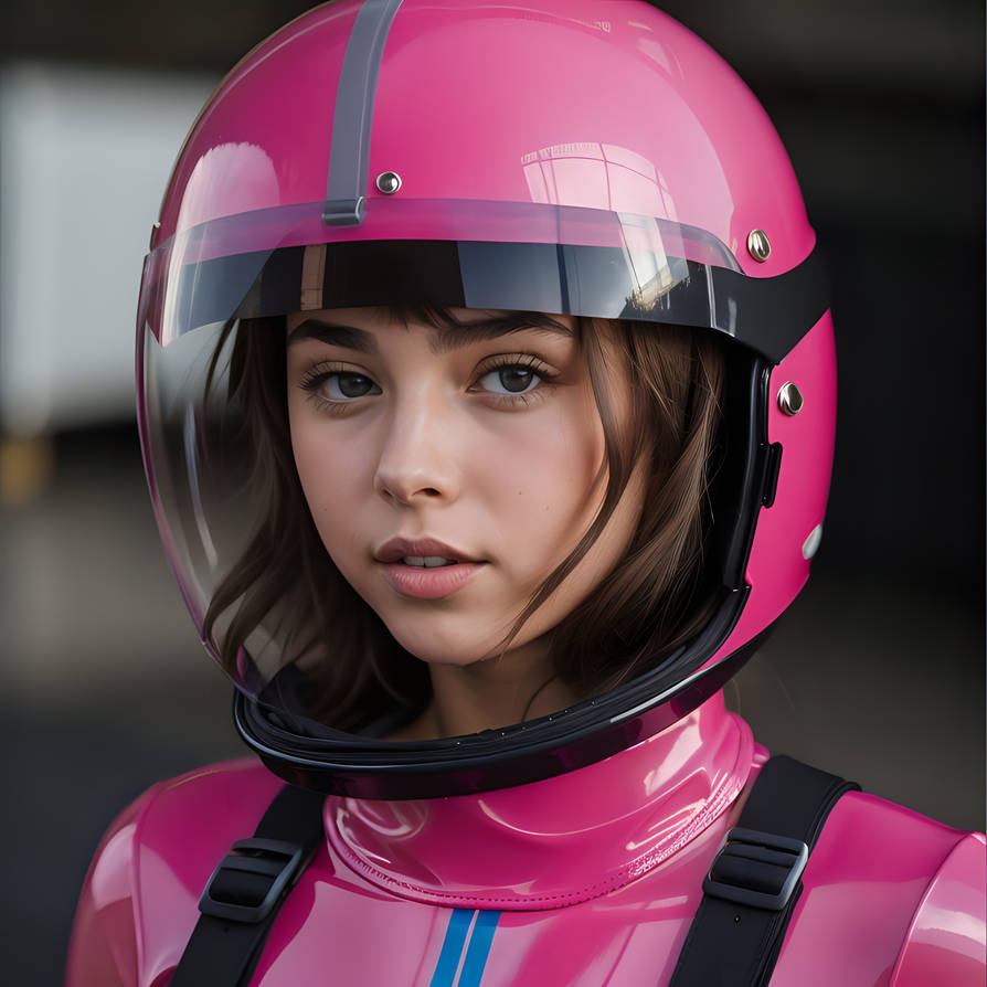 Sara Uniform Riley Riley Reid - Pink suit and Helmet by C884 on DeviantArt