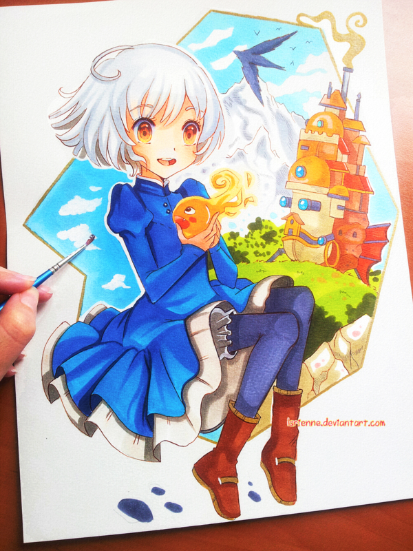 Howl and Sophie by larienne