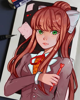 Monika Notepad Explore the Best Monika Art | DeviantArt