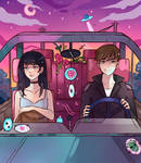 In the car by larienne