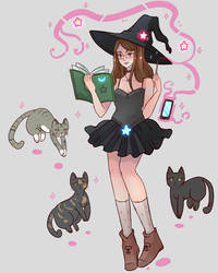 Witch and the cats
