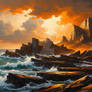 Waves at Sundown