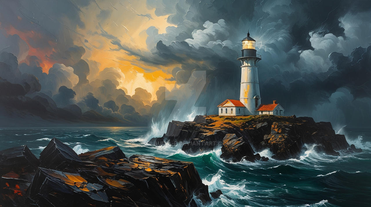 Lighthouse at High tide