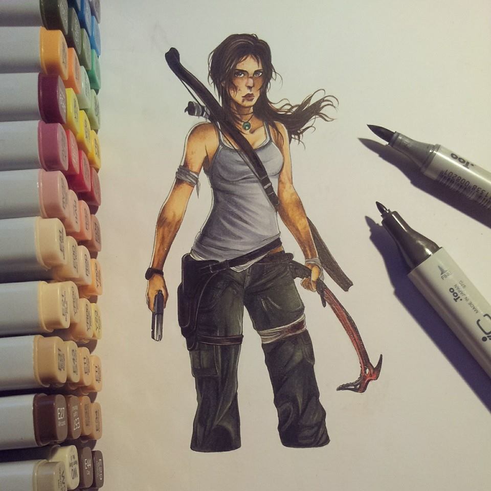 Lara Croft - Tomb Raider Copic Art