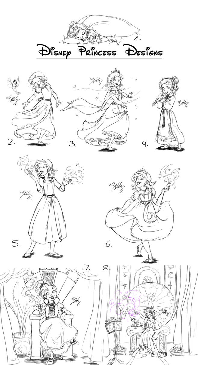 Disney Princess Designs by YummingDoe4 on DeviantArt