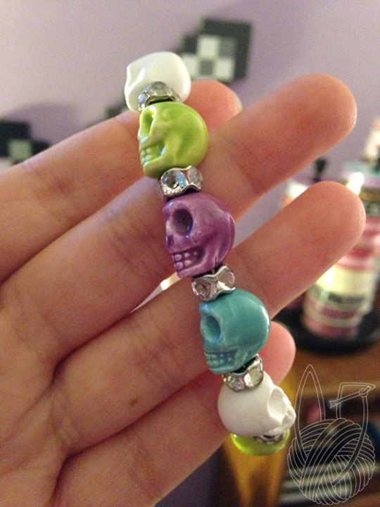 Multi Colored Bracelet Skulls