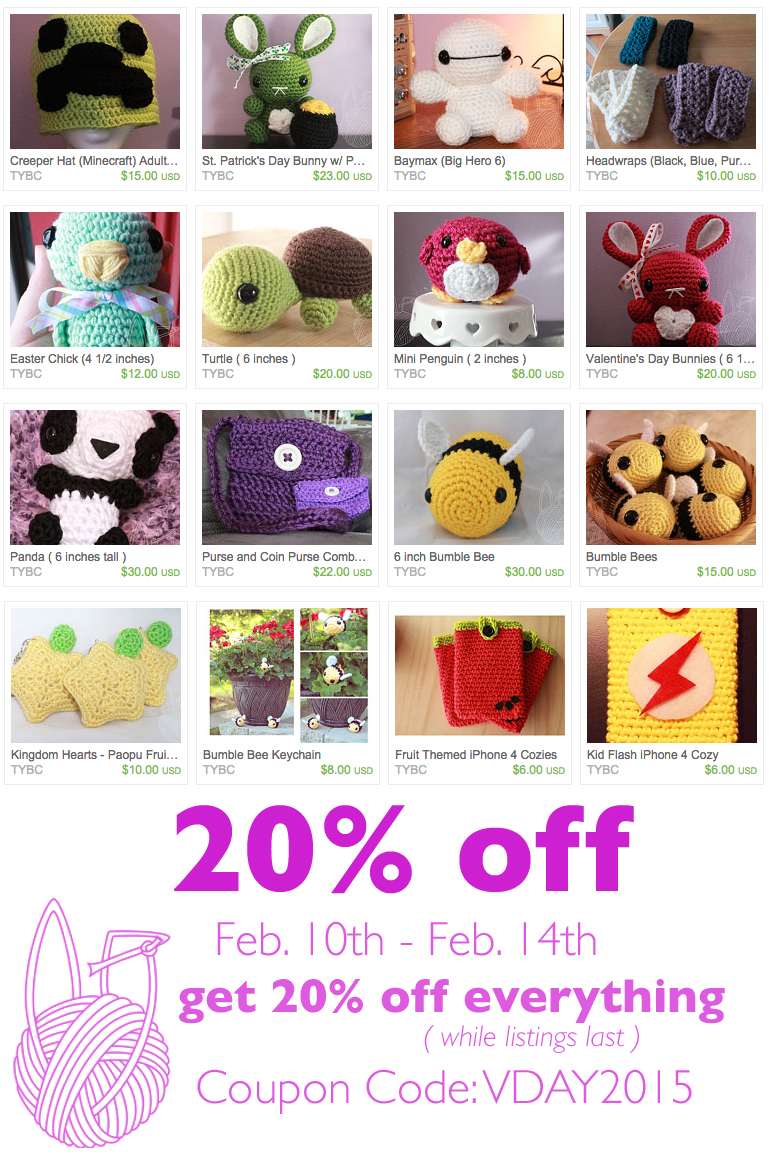 Get 20% off everything in my Etsy shop!