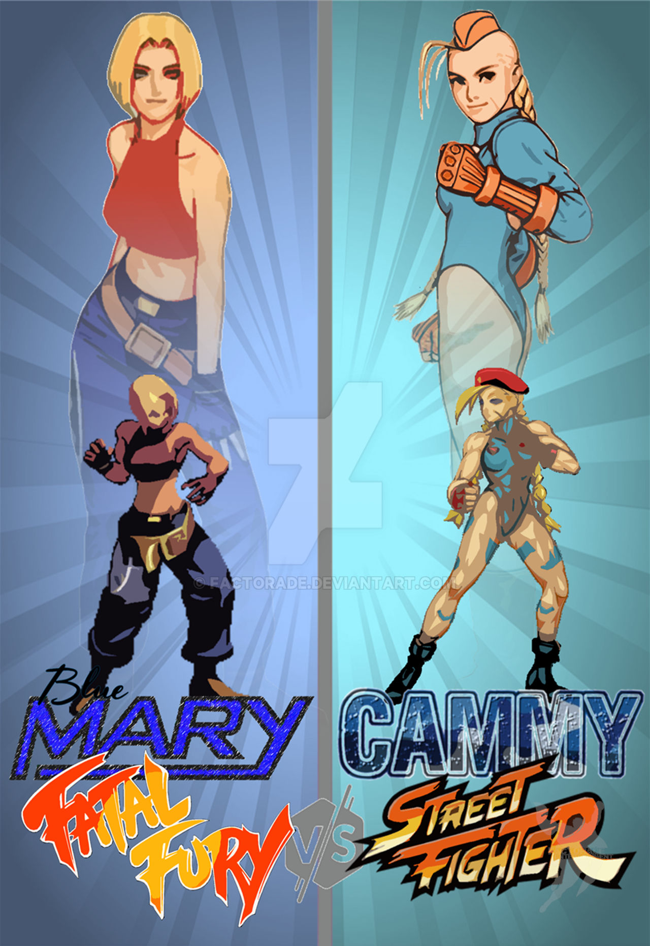 FF Vs SF - BlueMary/Cammy (Fan Art Concept)