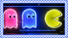 neon pacman stamp