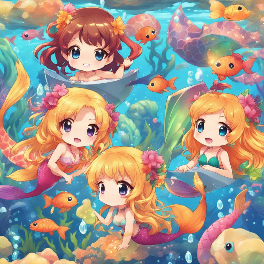 Chibi Raft Chibi Mermaids 2146 by LordBaronSolo on DeviantArt