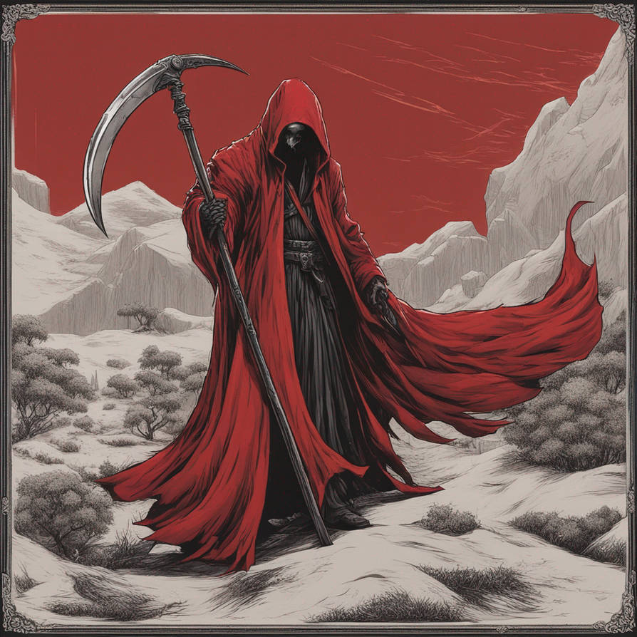 Red Reaper with scythe by LordBaronSolo on DeviantArt