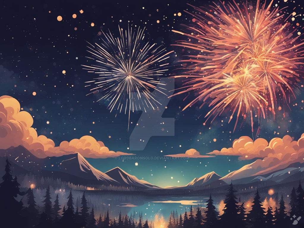 Fireworks Deviantart Fireworks at night by LordBaronSolo on DeviantArt