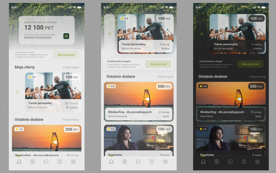 UI/UX - Announcements from personal trainers by Creeao on DeviantArt