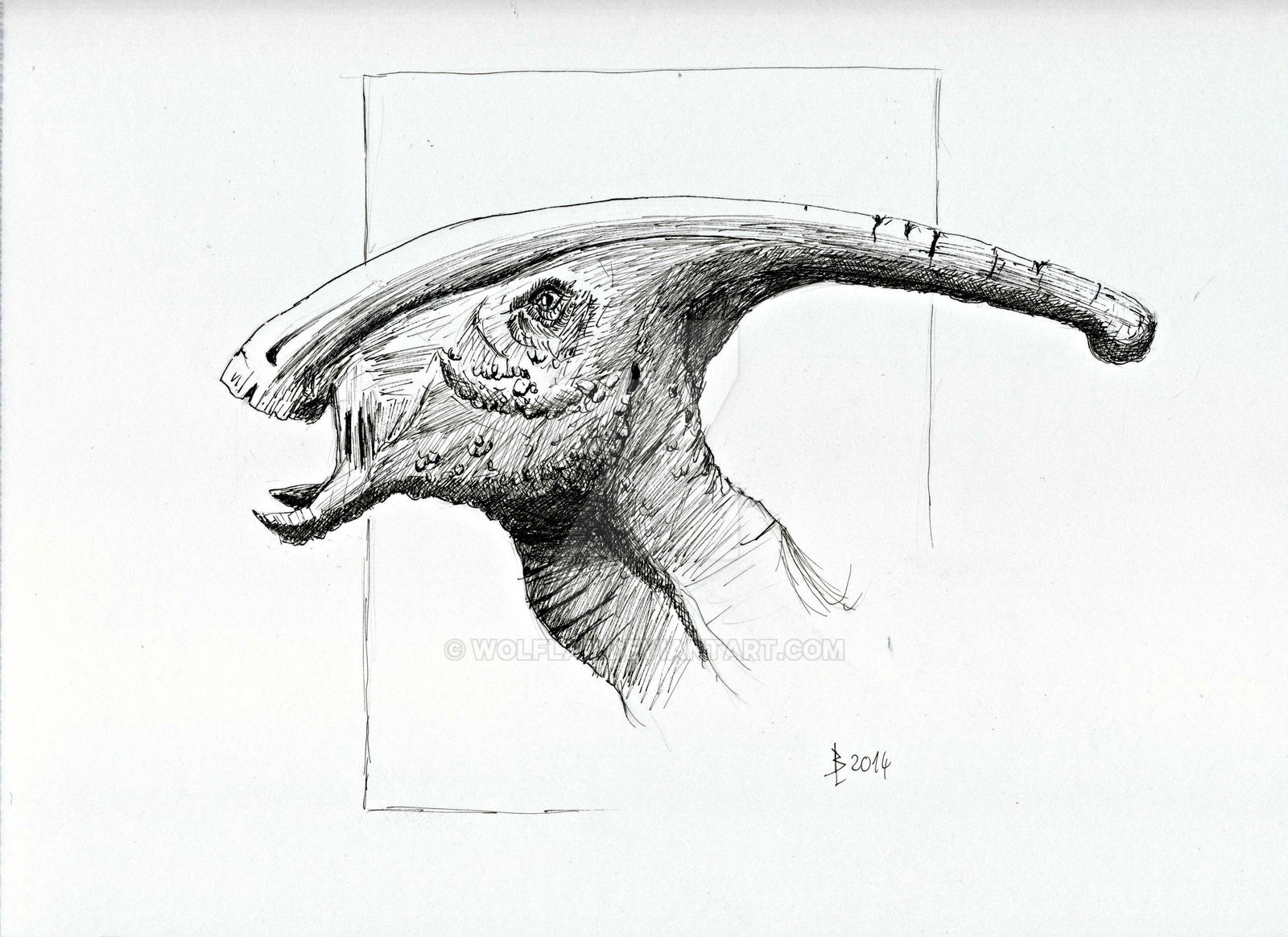 Parasaurolophus Head